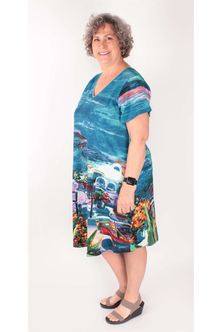 Robe en v contemporaine Santorini